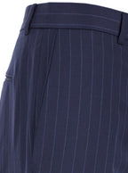 Givenchy Men Blue Flared Pants With High Waist In Wool Man