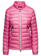 Moncler Grenoble Women 'Walibi' Pink Down Jacket With Logo Patch In Polyamide Woman