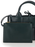Bottega Veneta Women 'Candy Arco' Dark Green Handbag With Intreccio Motif In Leather Woman