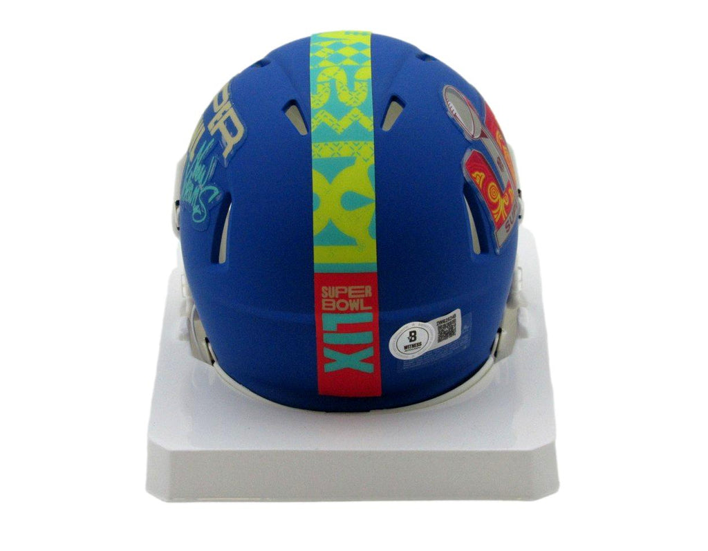 C.J. Gardner-Johnson Signed Blue Super Bowl LIX Mini Helmet Eagles BAS 192763
