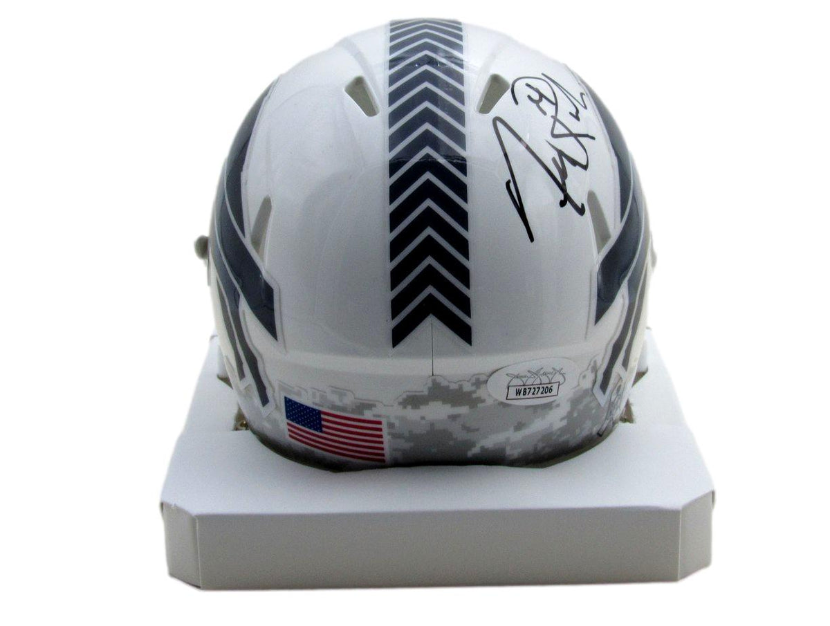 Frank Reich Signed Salute to Service Mini Helmet Buffalo Bills JSA 194005