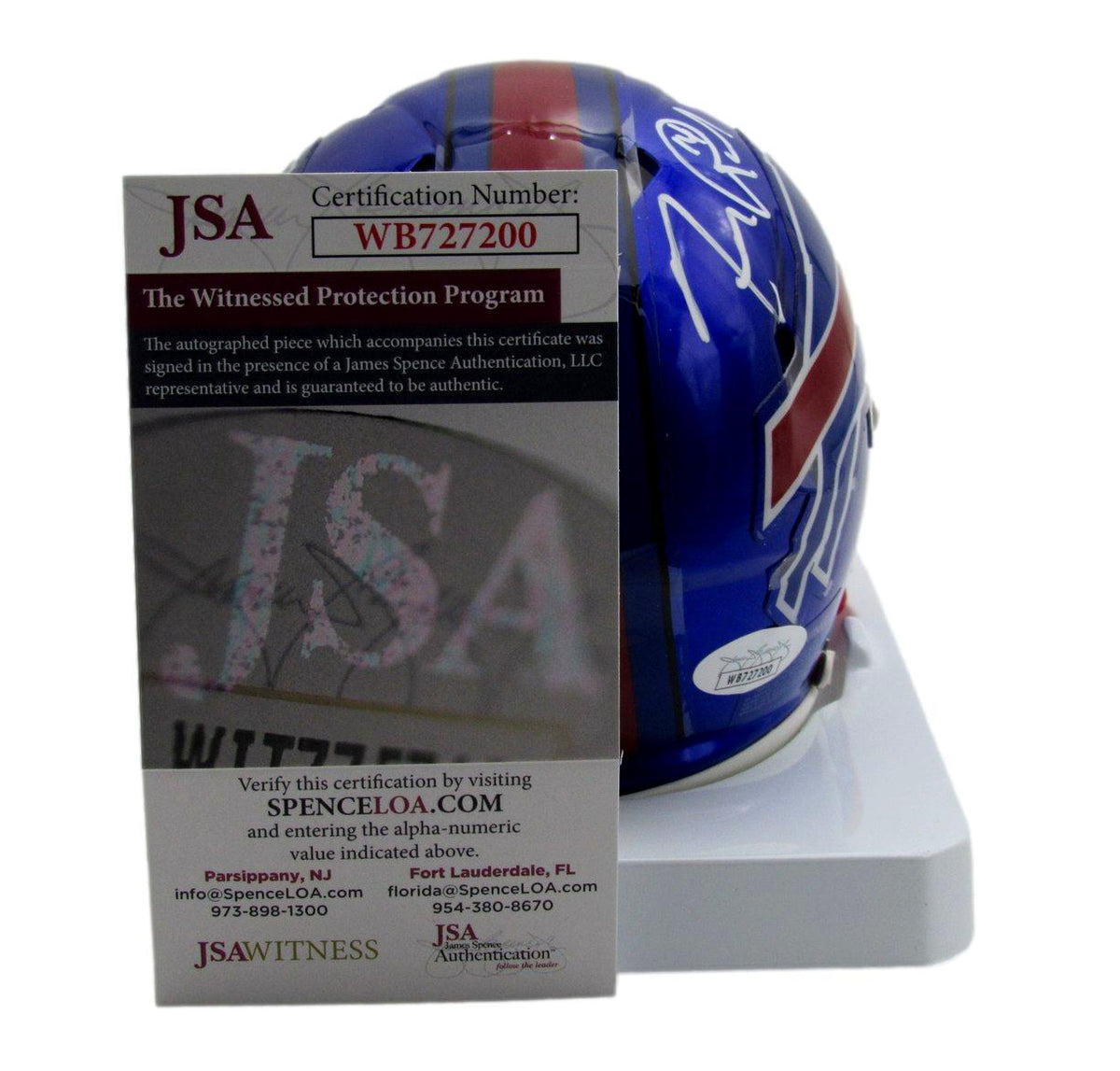 Frank Reich Signed/Autographed Flash Mini Helmet Buffalo Bills JSA 194008