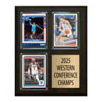 2025 Oklahoma City Thunder OKC Conference Champions 3 Card Plaque Donruss Hoops Panini