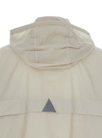 Moncler Grenoble Men 'Negara' Beige Jacket With Logo Print On The Front And Removable Hood In Tech Fabric Man
