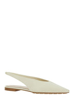 Bottega Veneta Women 'Sofia' White Slingback Ballerinas With Elastic Back In Leather Woman