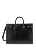 Saint Laurent Men Black Handbag With Adjustable And Removable Shoulder Strap In Leather Man