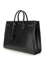 Saint Laurent Men Black Handbag With Adjustable And Removable Shoulder Strap In Leather Man