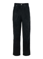 Isabel Marant Etoile Women 'Kelvina' Black Jeans With Logo Patch On The Rear And Tapered Leg In Denim Woman