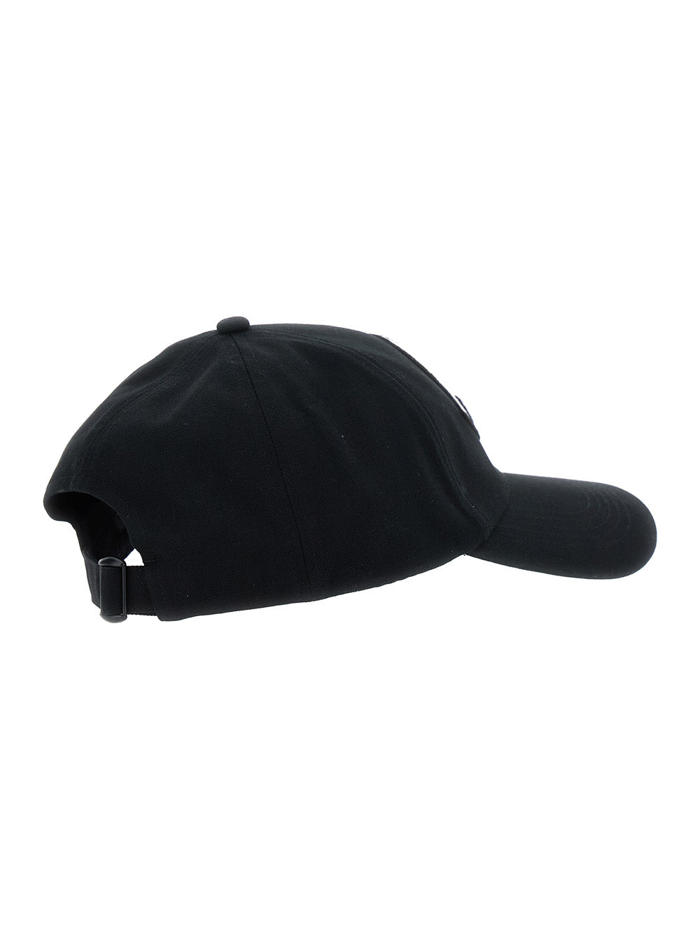 Moncler Women Black Baseball Cap With Logo Embroidery On The Front In Cotton Woman