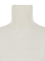 Max Mara Women White High Neck Sweater In Wool Woman
