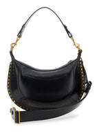 Isabel Marant Women Shoulder Bag 'Naoko' With Removable Strap And Logo Lettering Embossed On The Front In Black Leather For Women