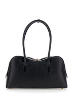Stella Mccartney Women Medium 'Ryder' Handbag With Lock Detail On Front In Ecoleather Black For Women