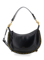 Isabel Marant Women Shoulder Bag 'Naoko' With Removable Strap And Logo Lettering Embossed On The Front In Black Leather For Women