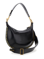 Isabel Marant Women Shoulder Bag 'Naoko' With Removable Strap And Logo Lettering Embossed On The Front In Black Leather For Women