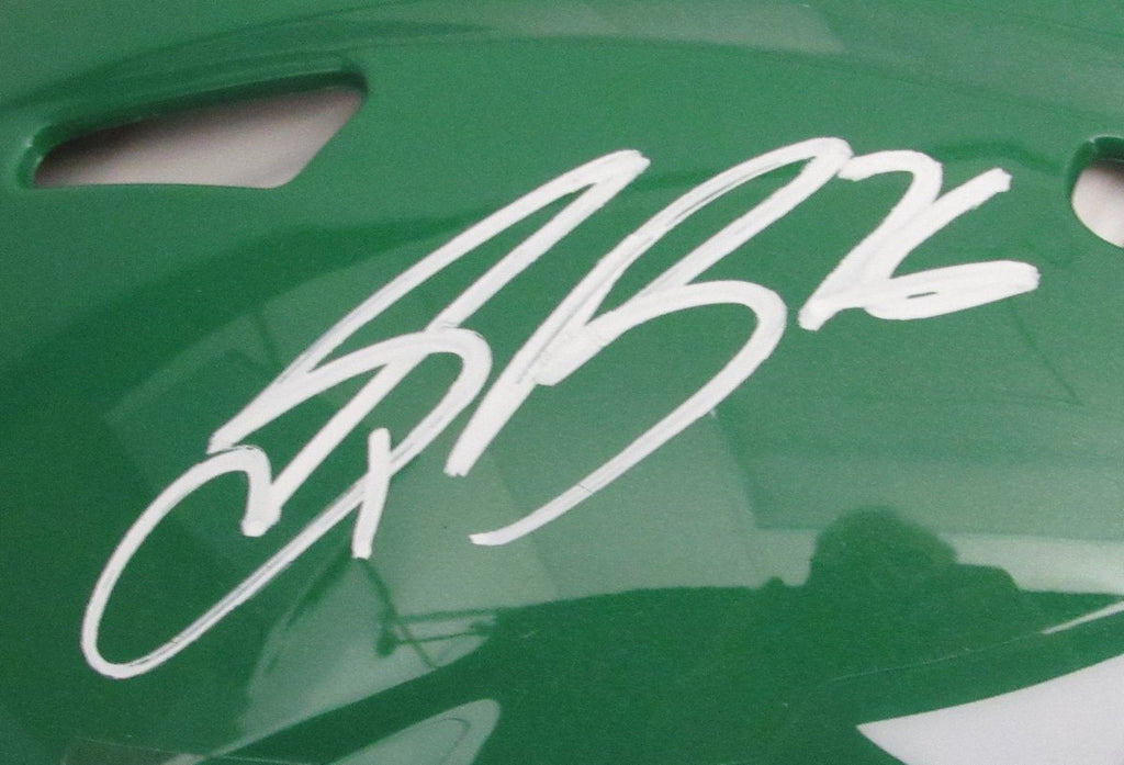 Saquon Barkley Signed Kelly-green Full Size Authentic Helmet Eagles PSA 195216