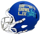 Saquon Barkley Signed Blue SB LIX Full Size Replica Helmet Eagles PSA 195218
