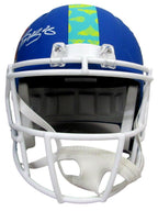 Saquon Barkley Signed Blue SB LIX Full Size Replica Helmet Eagles PSA 195218