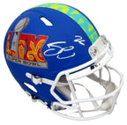 Saquon Barkley Signed Blue SB LIX Full Size Authentic Helmet Eagles PSA 195227
