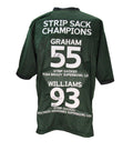 Graham/Williams Dual-Signed Green Custom Football Jersey Eagles Beckett 192788