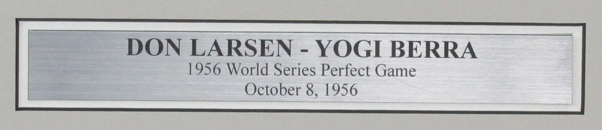 Don Larsen/Yogi Berra Dual-Signed 11x14 Photo Perfect Game PSA/DNA Framed 192816