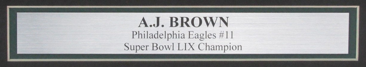 A.J. Brown Signed Philadelphia Eagles SB LIX 16x20 Photo Framed Beckett 192822