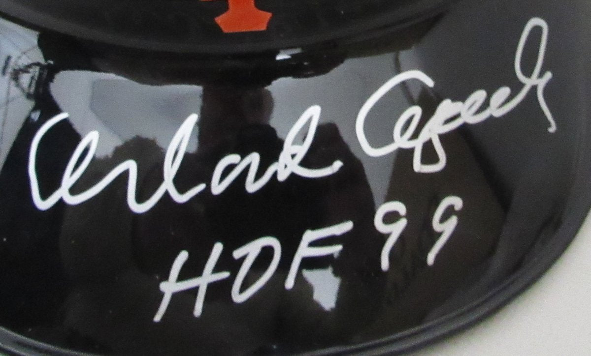 Orlando Cepeda HOF Signed/Insc Full Size Authentic Batting Helmet Giants PSA
