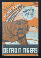 1937 Yankees vs Tigers Signed/Auto (9) Program Scorecard DiMaggio JSA 194940