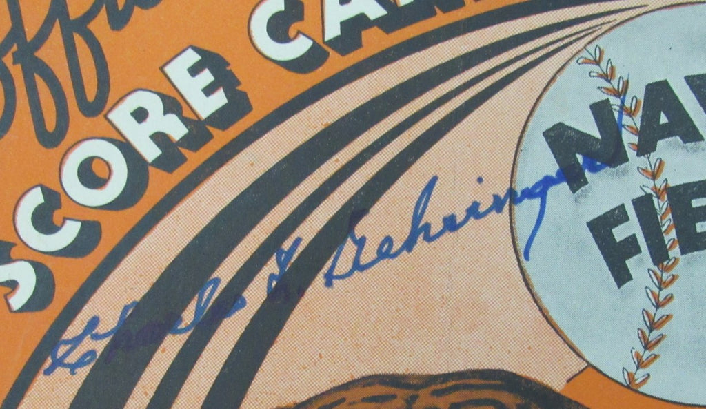 1937 Yankees vs Tigers Signed/Auto (9) Program Scorecard DiMaggio JSA 194940