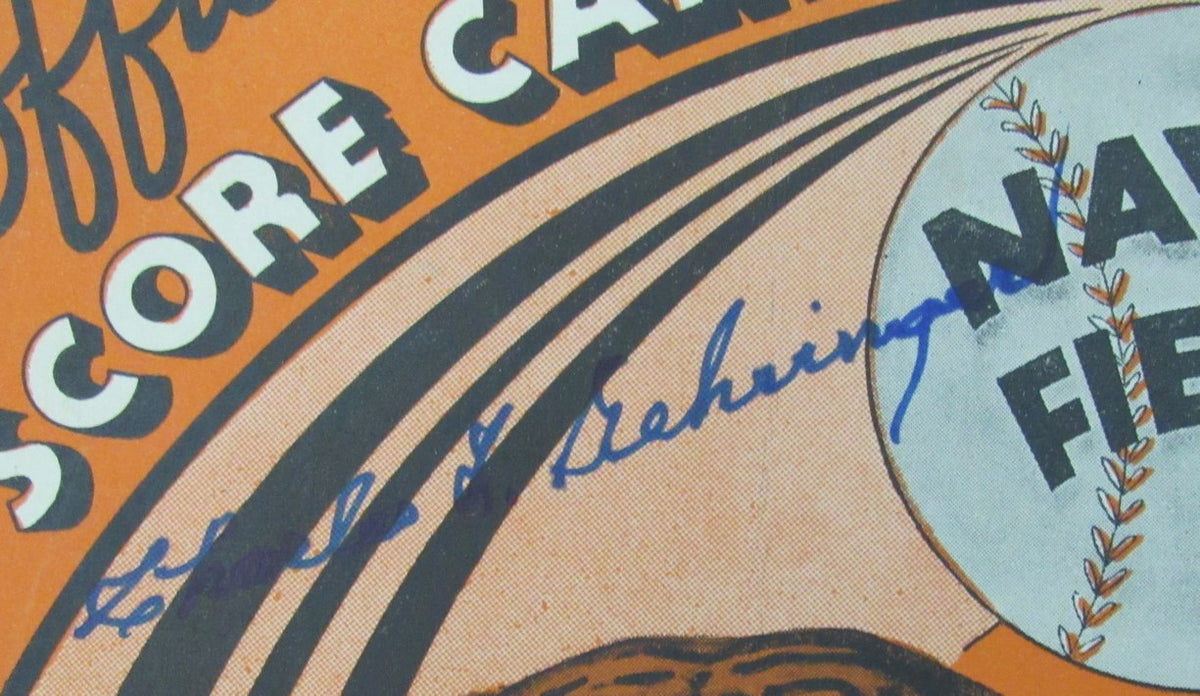 1937 Yankees vs Tigers Signed/Auto (9) Program Scorecard DiMaggio JSA 194940