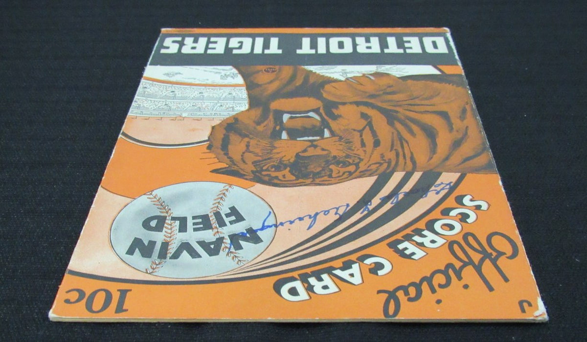1937 Yankees vs Tigers Signed/Auto (9) Program Scorecard DiMaggio JSA 194940