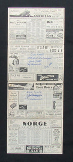 1937 Yankees vs Tigers Signed/Auto (9) Program Scorecard DiMaggio JSA 194940