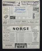 1937 Yankees vs Tigers Signed/Auto (9) Program Scorecard DiMaggio JSA 194940