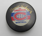 Maurice Richard HOF Signed 1993 Cup Champs Hockey Puck Canadiens PSA 193965