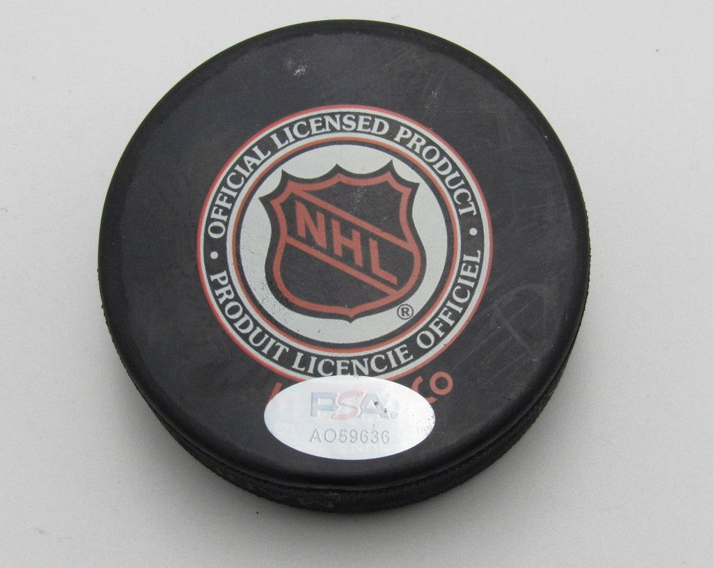 Adam Oates HOF Signed/Autographed Boston Bruins Hockey Puck PSA 194239