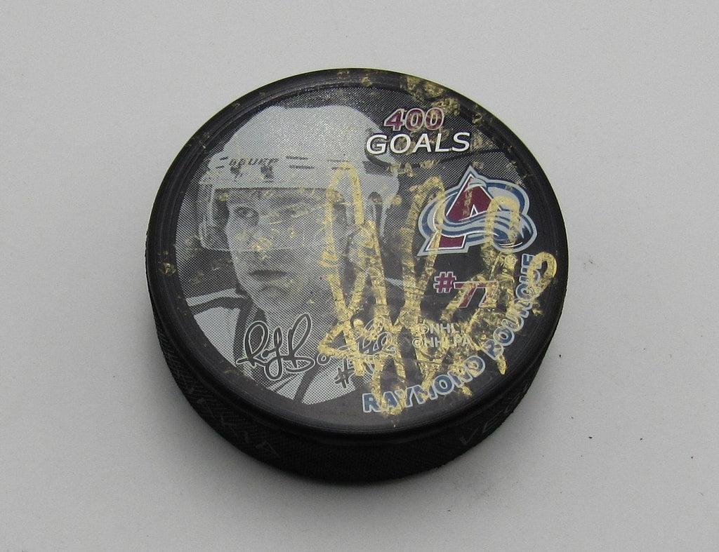 Ray Bourque HOF Signed 400 Goals Hockey Puck Colorado Avalanche PSA 194294