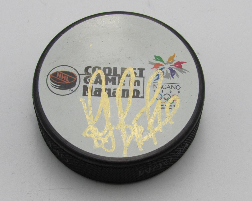 Ray Bourque HOF Signed/Auto 1998 Nagano Hockey Puck Canadian Team PSA 194309
