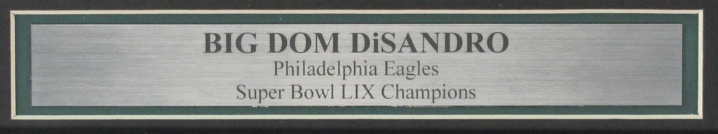 Big Dom DiSandro Signed/Autographed 8x10 Photo Eagles Framed Beckett 195291