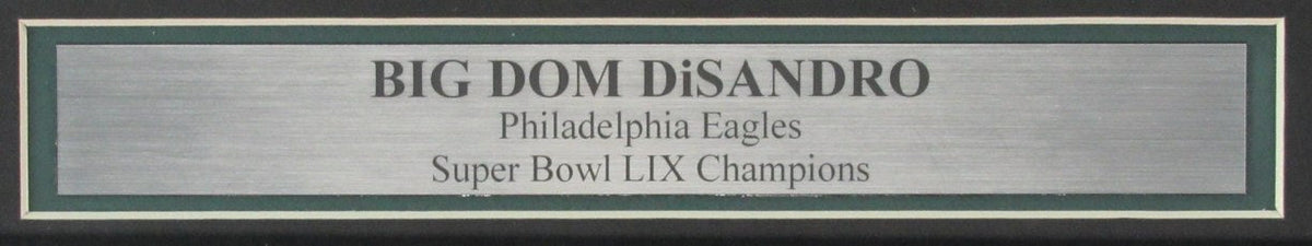 Big Dom DiSandro Signed/Autographed 8x10 Photo Eagles Framed Beckett 195291