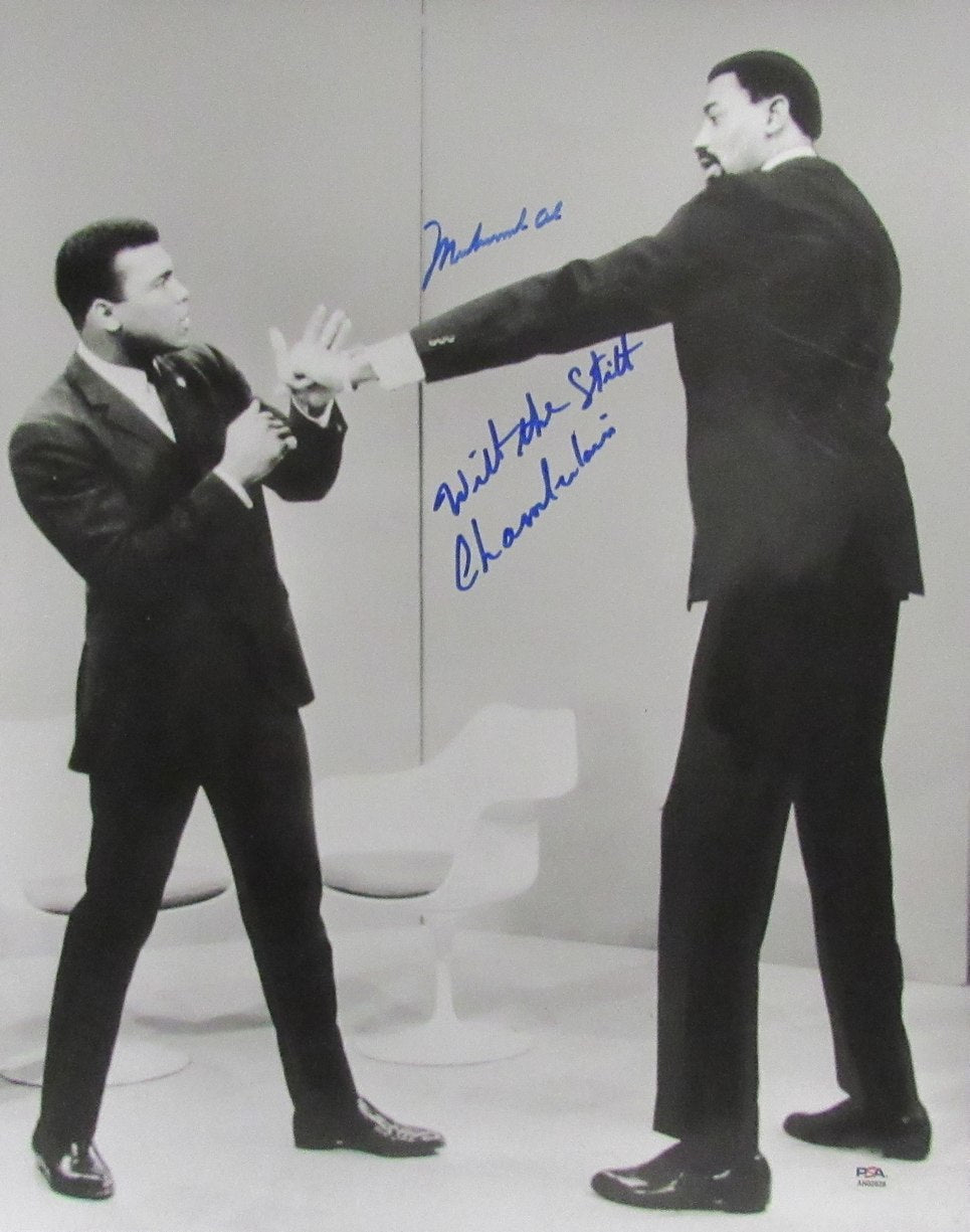 Muhammad Ali / Wilt Chamberlain Dual-Signed/Auto 16x20 Photo PSA "9" 194700