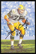 Forrest Gregg HOF Signed/Inscr 1991 Goal Line Art GLAC Postcard Packers PSA
