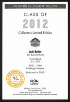 Jack Butler Signed/Inscribed GLAC Goal Line Art Postcard Gold Seal 35/100 PSA