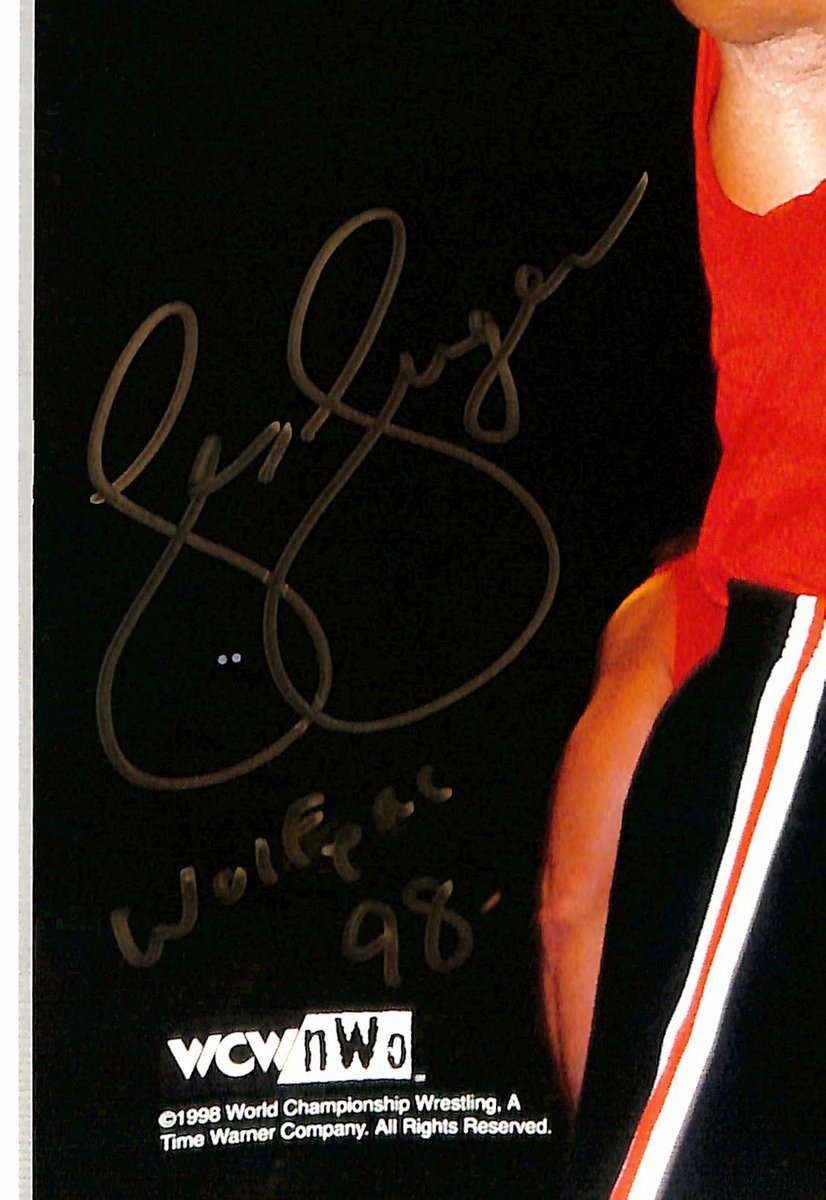 Lex Luger Signed/Inscribed 8x10 Photo Pro Wrestler PSA 194993