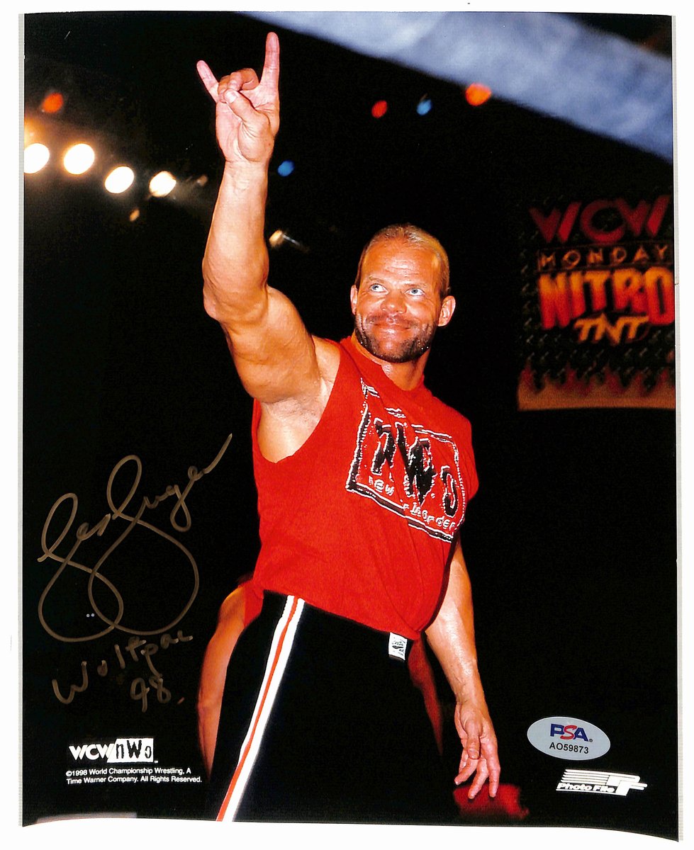 Lex Luger Signed/Inscribed 8x10 Photo Pro Wrestler PSA 194994