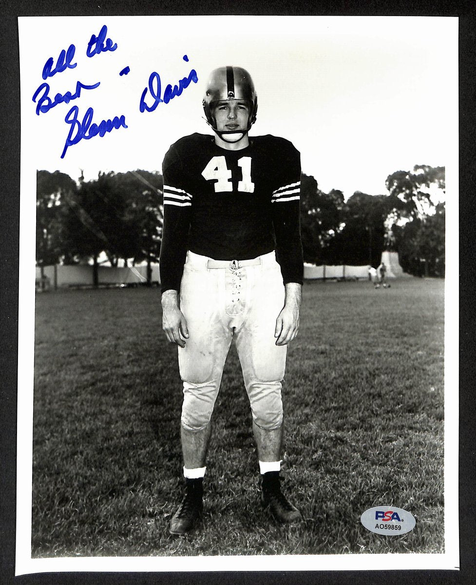 Glenn Davis Signed/Inscribed 8x10 Photo Army Heisman PSA 195021
