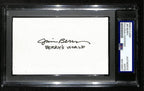Jim Berry Signed/Inscr 3x5 Index Card Cartoonist "Barry's World" PSA/DNA 193803
