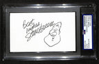 Steve Breen Signed/Inscr 3x5 Index Card Cartoonist "Political" PSA/DNA 193807