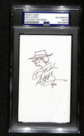 Dick Ayers Signed/Auto 3x5 Index Card Cartoonist "Sgt. Fury" PSA/DNA 193808