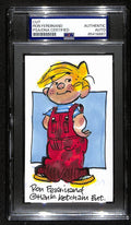 Ron Fredinand Signed/Inscribed Cut on 3x5 Index Card Cartoonist PSA/DNA 193809
