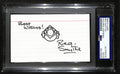 Reg Smythe Signed/Inscr 3x5 Index Card Cartoonist "Andy Capp" PSA/DNA 193811