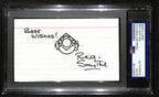 Reg Smythe Signed/Inscr 3x5 Index Card Cartoonist "Andy Capp" PSA/DNA 193811